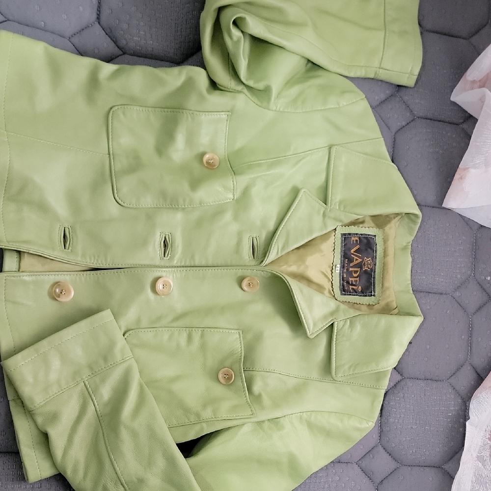 Women's Green Leather Jacket
